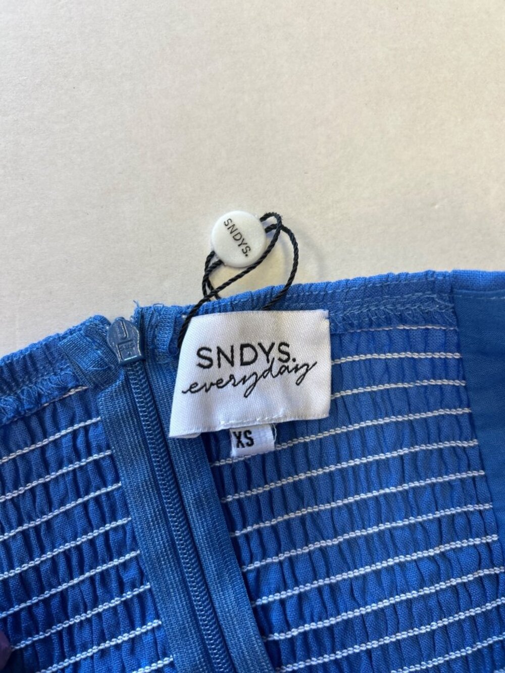 SNDYS X REVOLVE Lilly Strapless Lilly Dress Blue Size XS NWT - Picture 7 of 9